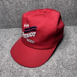 Patriot Seed Hat Cap Snap Back Red Embroidered Advertising Promo Mens Made USA